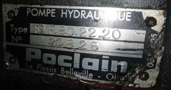 Hydraulikpumpe Poclain GV80 – Bild 2